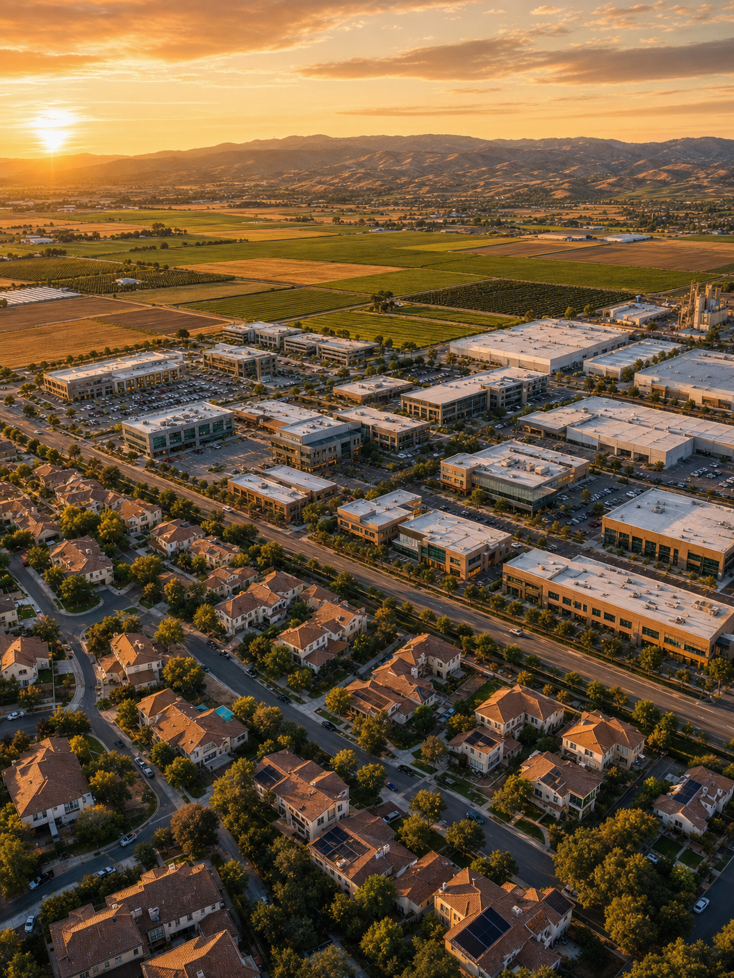 Aerial view of real estate